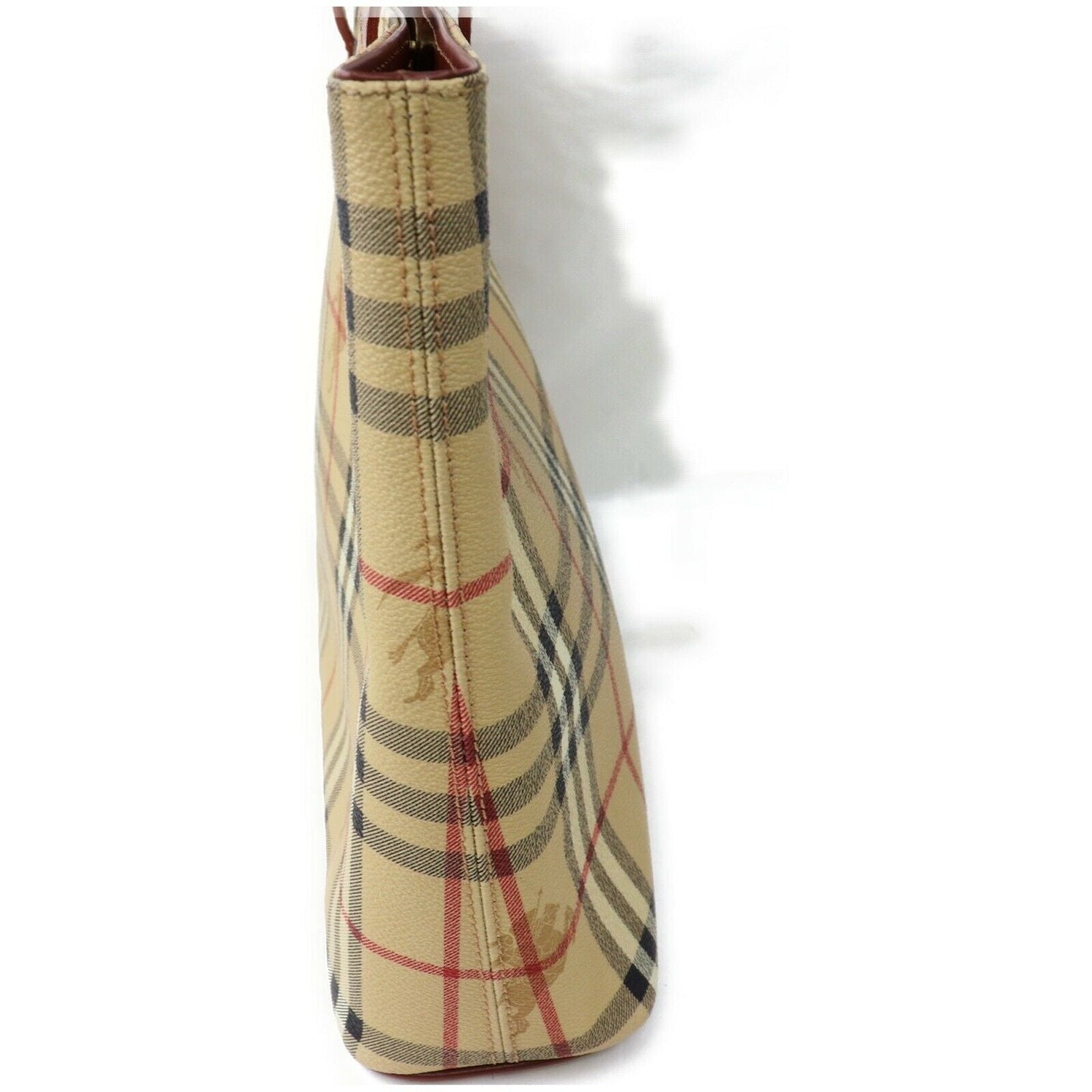 Indistinguishable Burbe**y London Hand Bag Beige PVC (SHC7-10901)