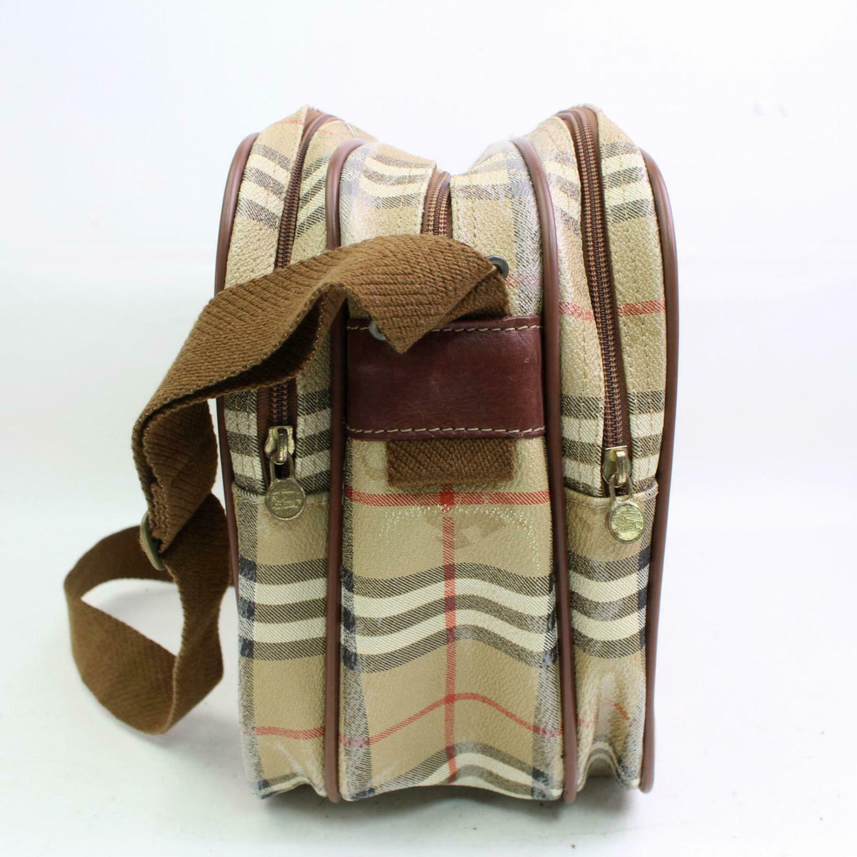Indistinguishable Burbe**y Shoulder Bag Beige PVC (SHC1-15173)