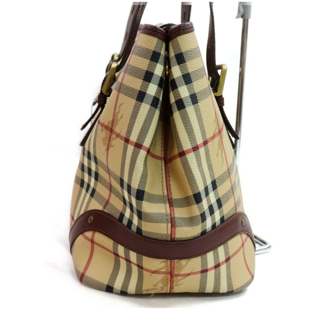 Indistinguishable Burbe**y Shoulder Bag Beige PVC (SHC7-10226)
