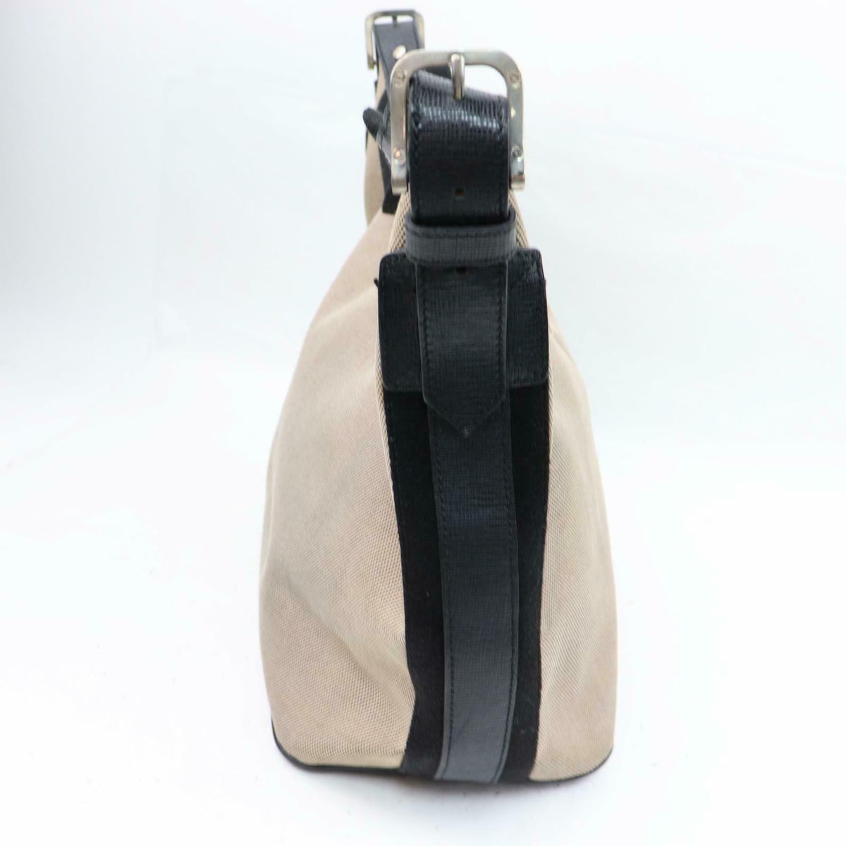 Indistinguishable Burbe**y Shoulder Bag Black Canvas (SHC1-15472)