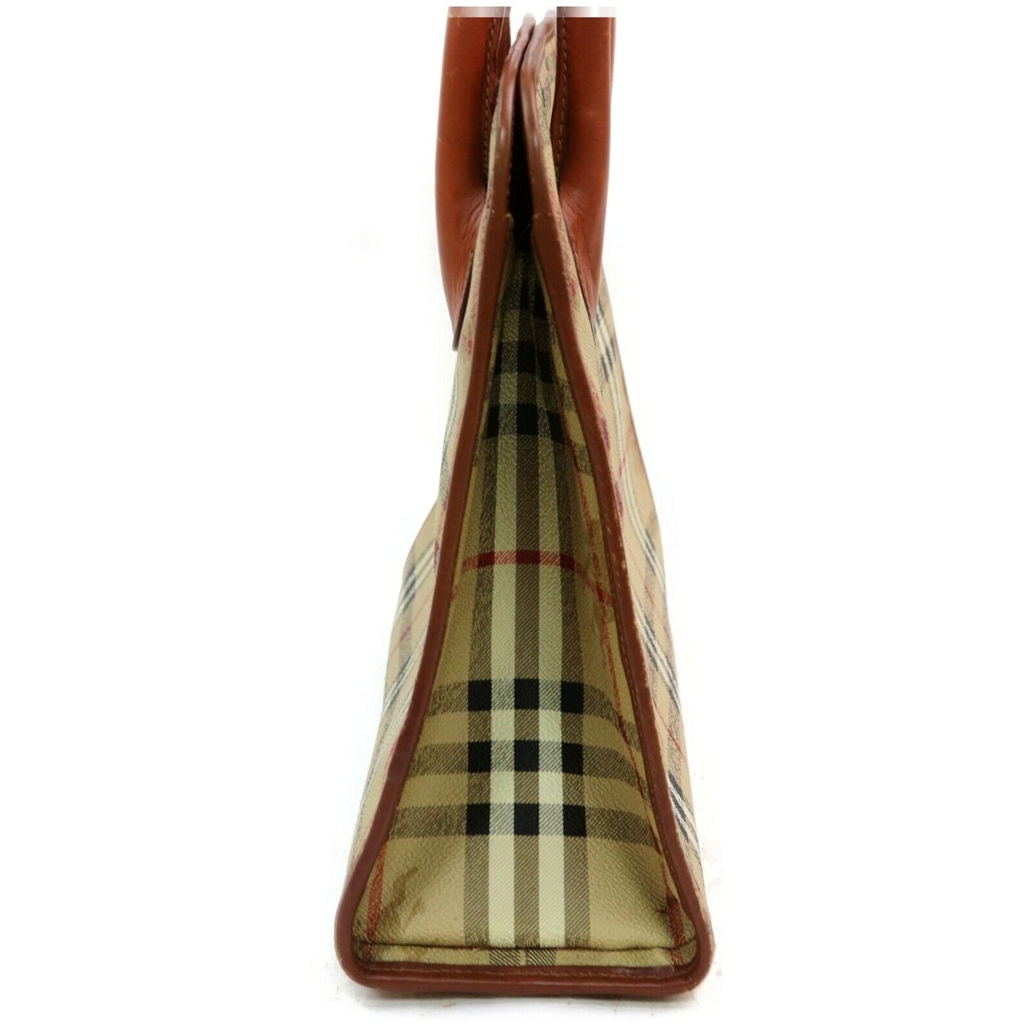 Indistinguishable Burbe**y Hand Bag Light Brown PVC (SHC7-10829)