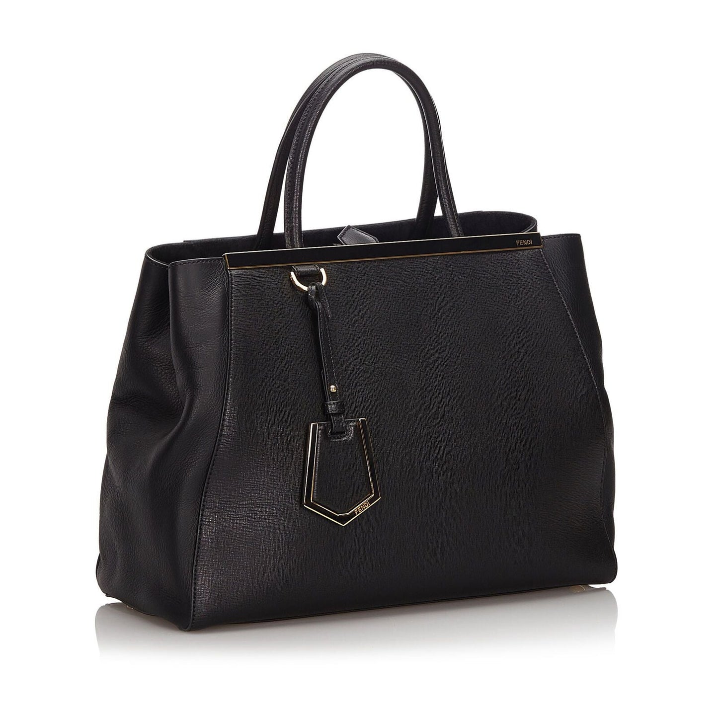 Fendi Black Others Leather Medium 2Jours Satchel Italy