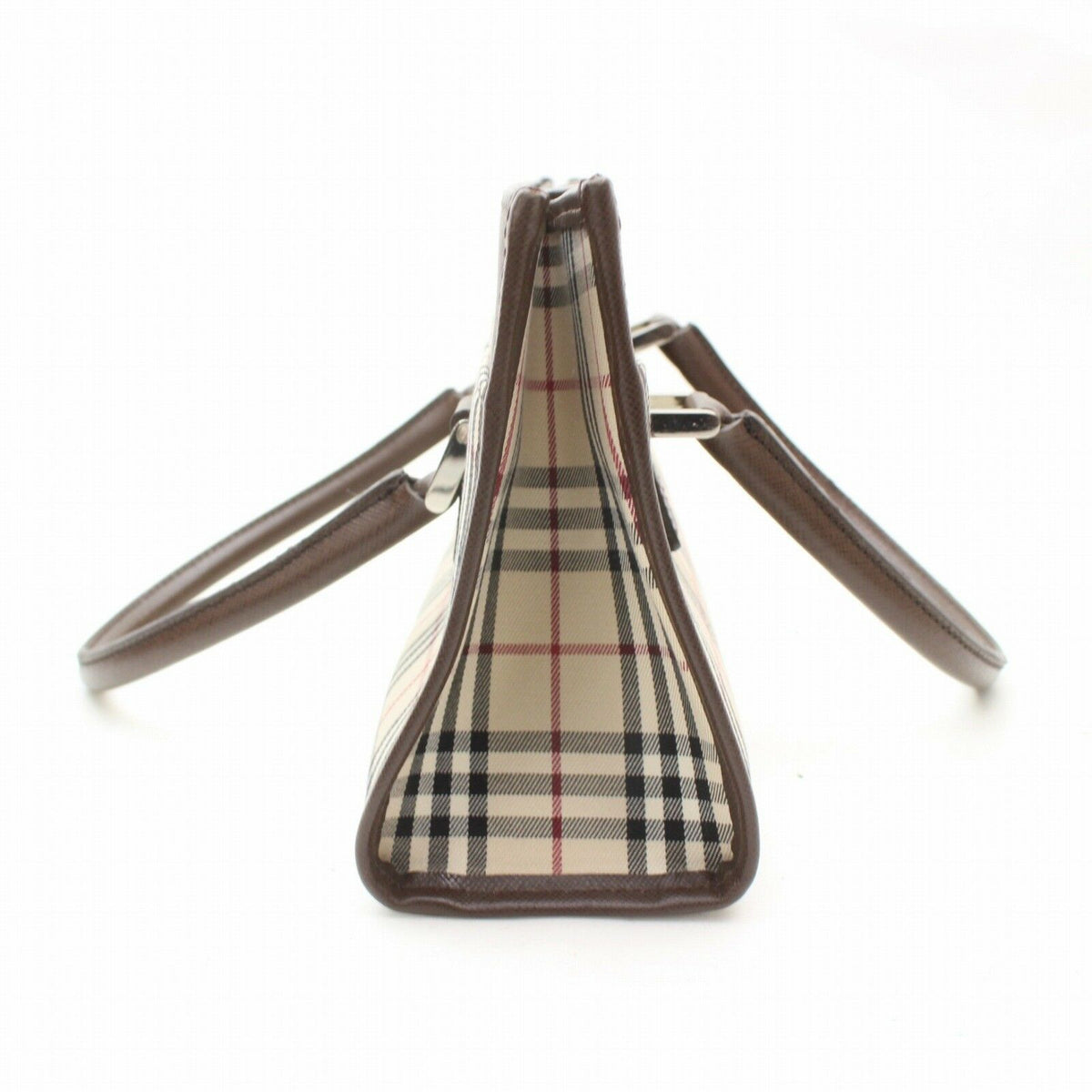 Indistinguishable Burbe**y Hand Bag Brown Fabric (SHC1-15633)