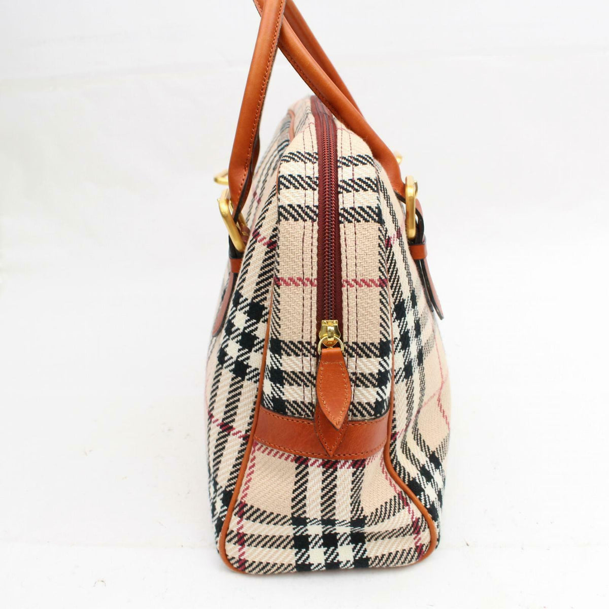 Indistinguishable Burbe**y Hand Bag Beige Canvas (SHC1-14313)