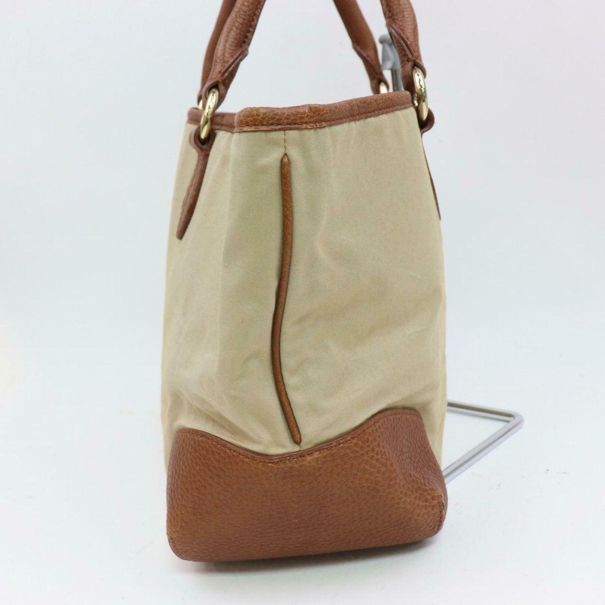 Indistinguishable Burbe**y Hand Bag Beige Canvas (SHC1-14383)