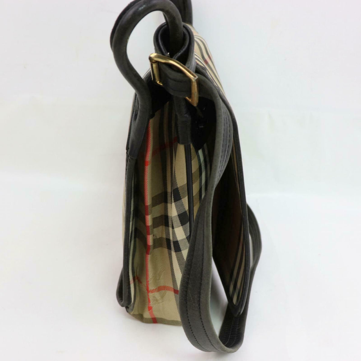 Indistinguishable Burbe**y Shoulder Bag Beige Canvas (SHC1-14341)