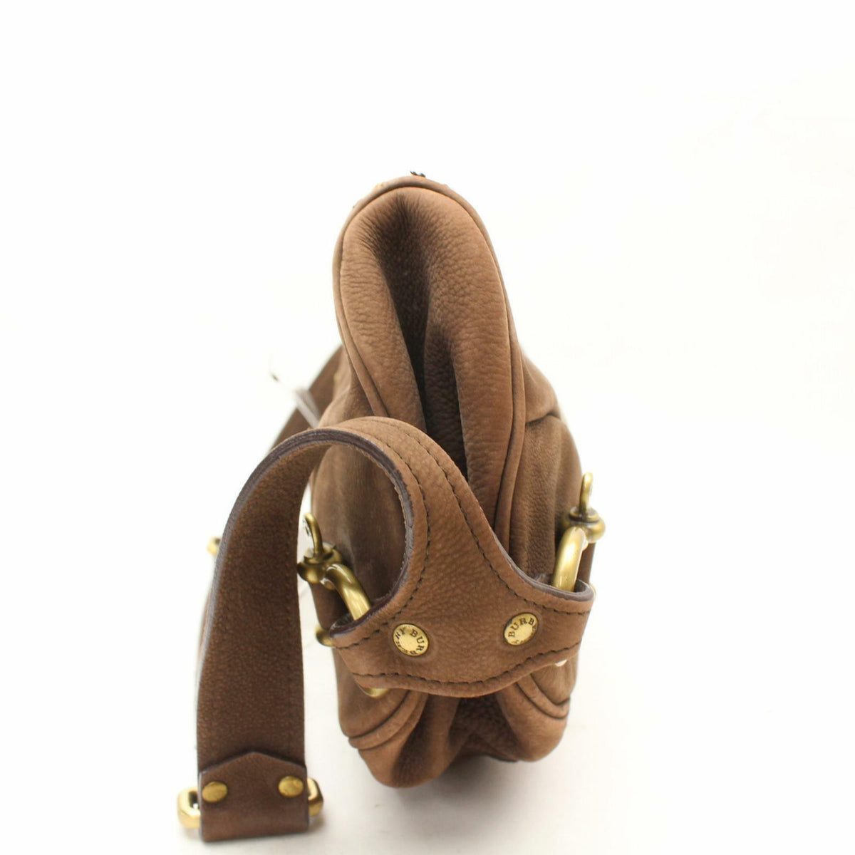 Indistinguishable Burbe**y Shoulder Bag Brown Suede Leather (SHC1-14250)