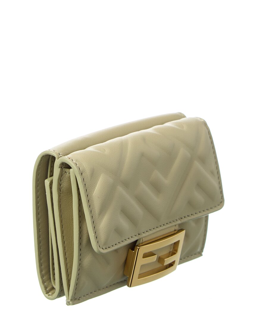 Fendi Micro Trifold Leather Wallet