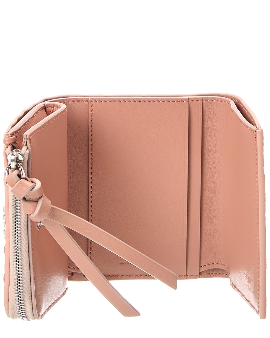 Fendi Peekaboo Micro Leather Trifold Wallet