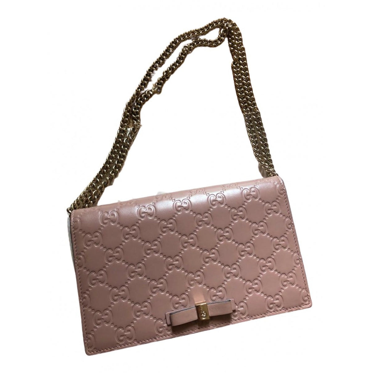 Gucci pink leather handbag
