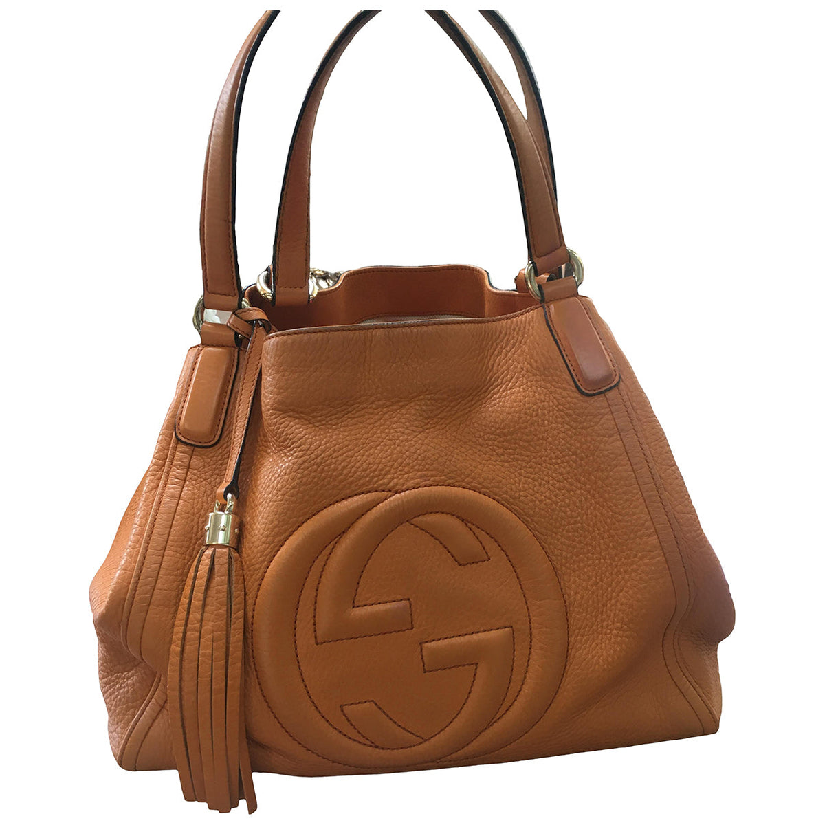 Gucci soho orange leather handbag