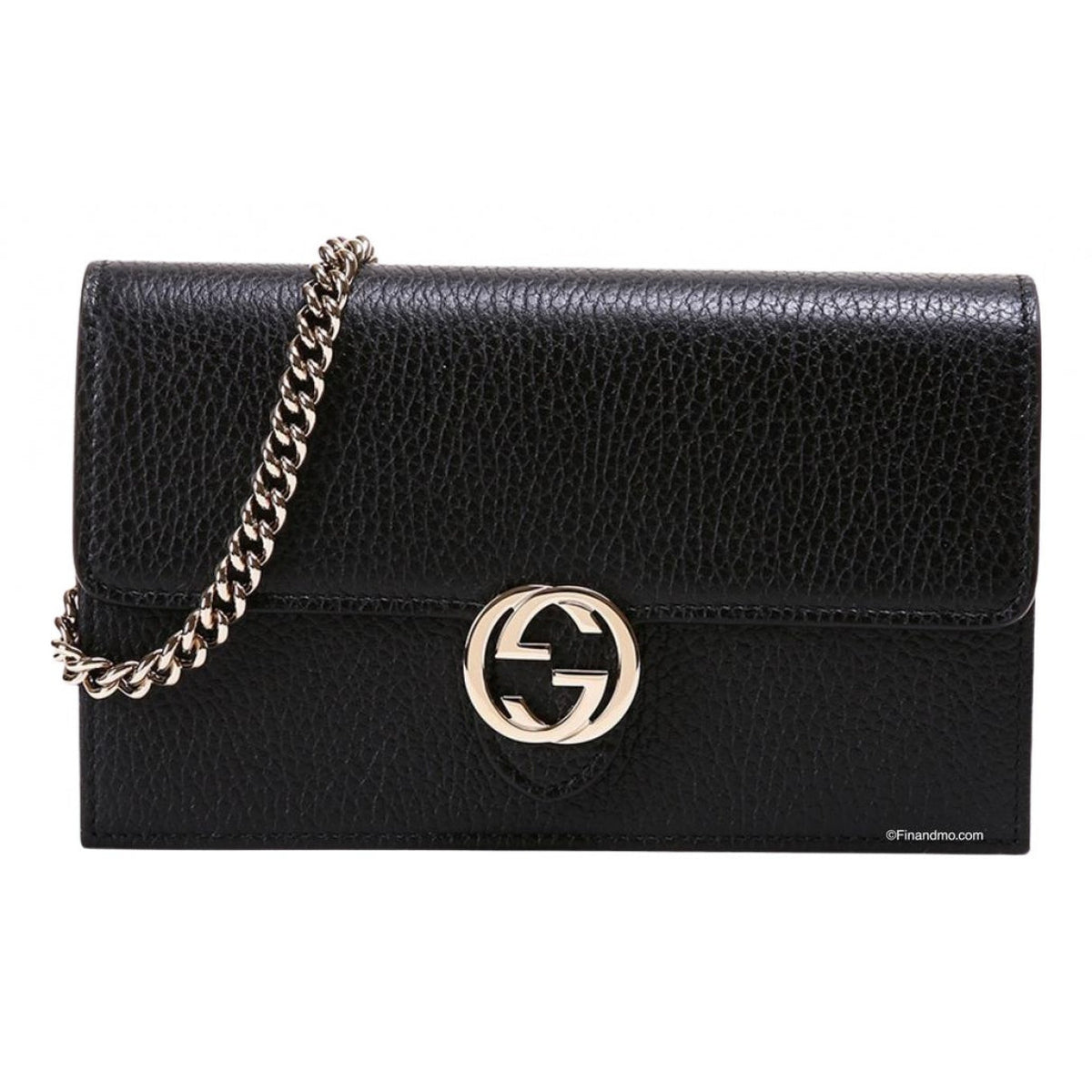 Gucci interlocking black leather handbag