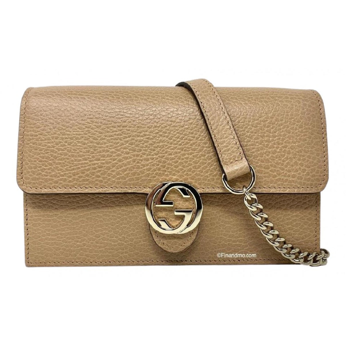 Gucci interlocking beige leather handbag