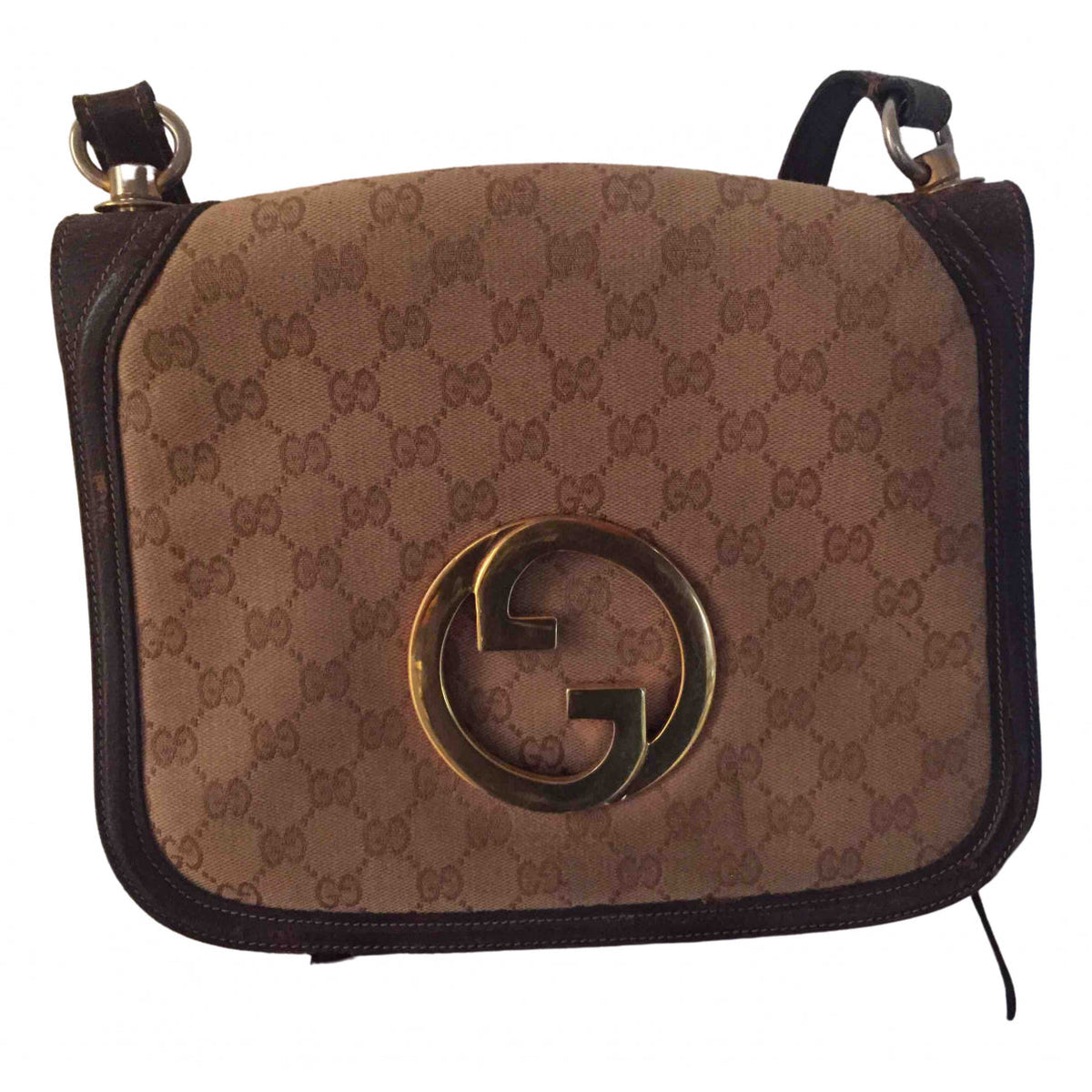 Gucci brown cloth handbag