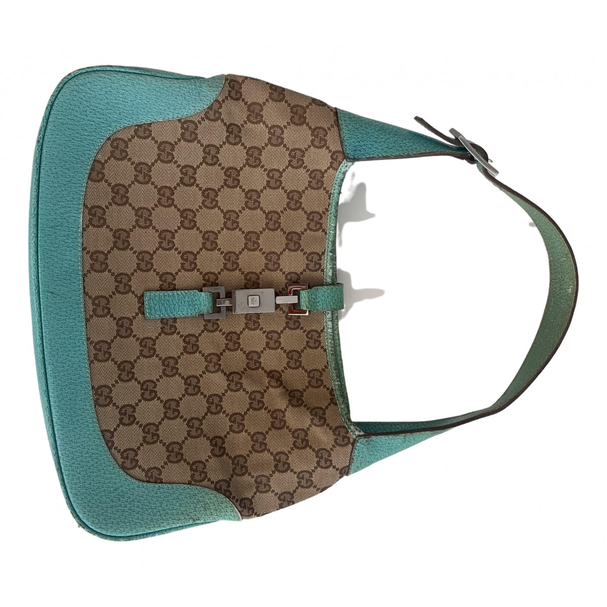 Gucci jackie vintage turquoise cloth handbag