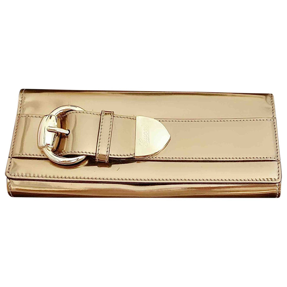 Gucci patent leather clutch bag