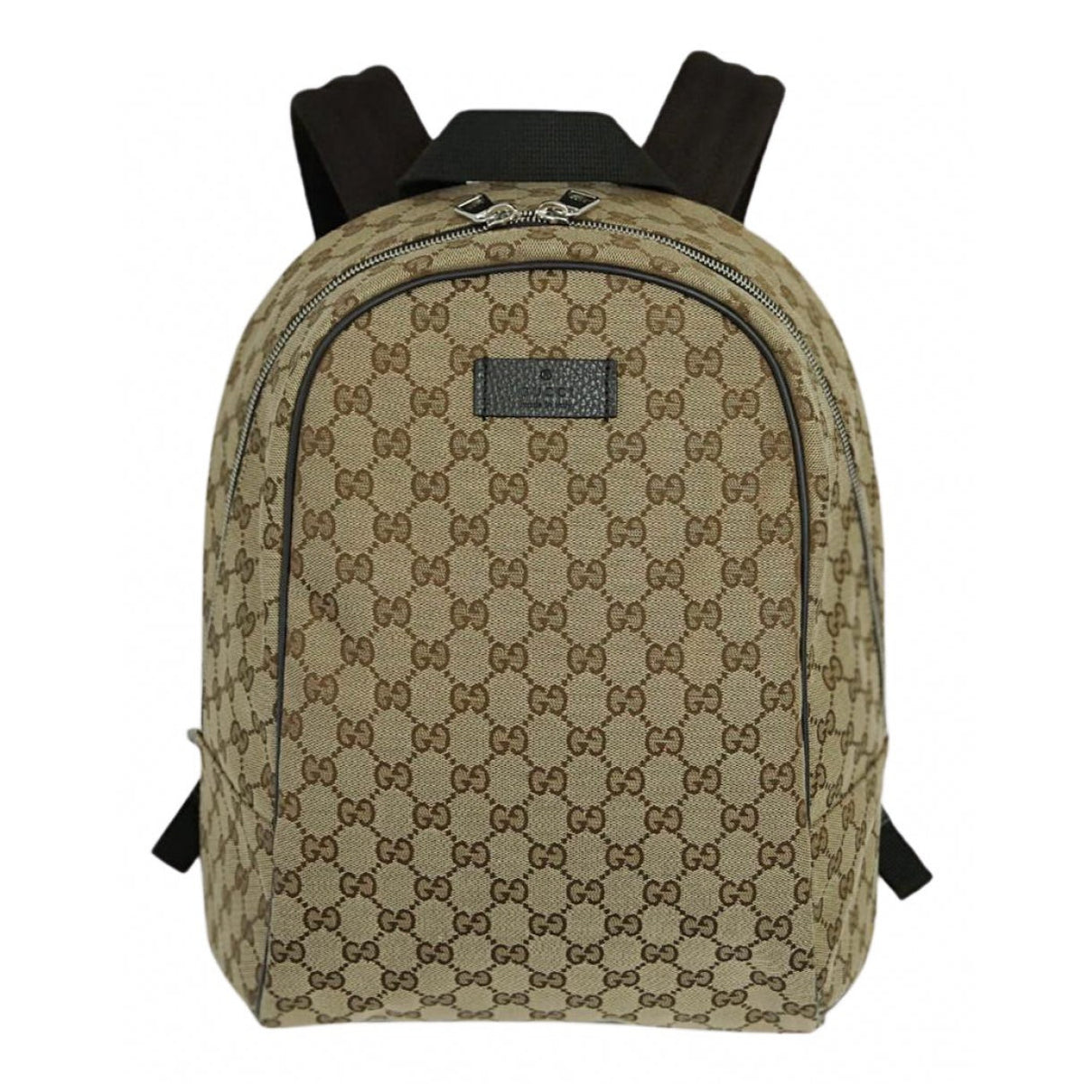 Gucci brown cloth backpacks