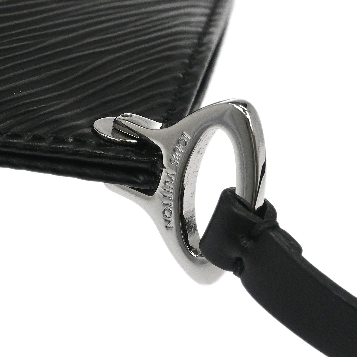 Louis Vuitton 2000 Black Epi Pochette Demi-lune Handbag M52622