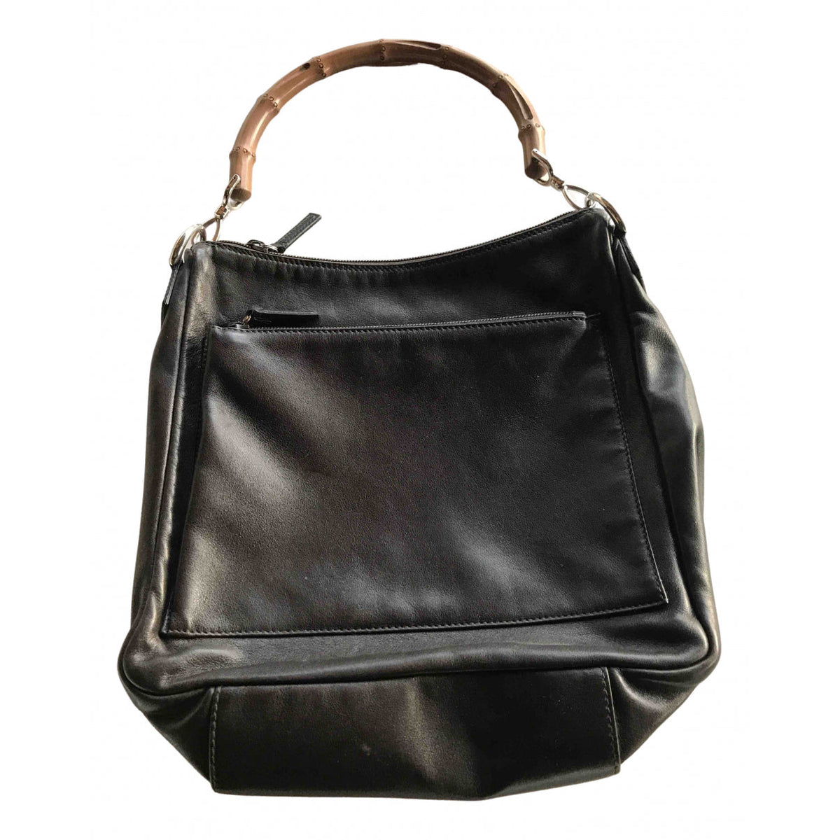 Gucci bamboo brown leather handbag