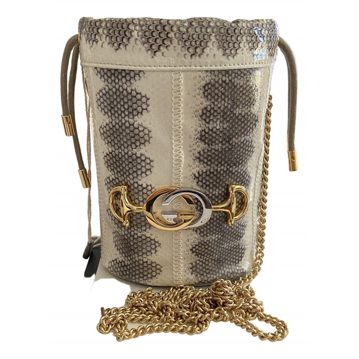 Gucci zumi grey leather handbag