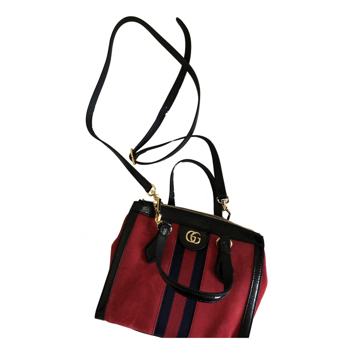 Gucci ophidia red suede handbag