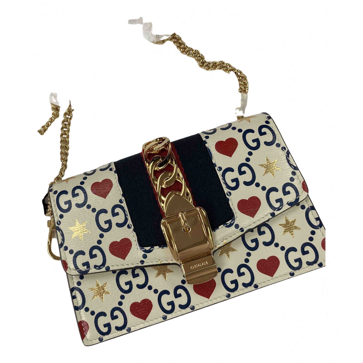 Gucci sylvie multicolour leather handbag