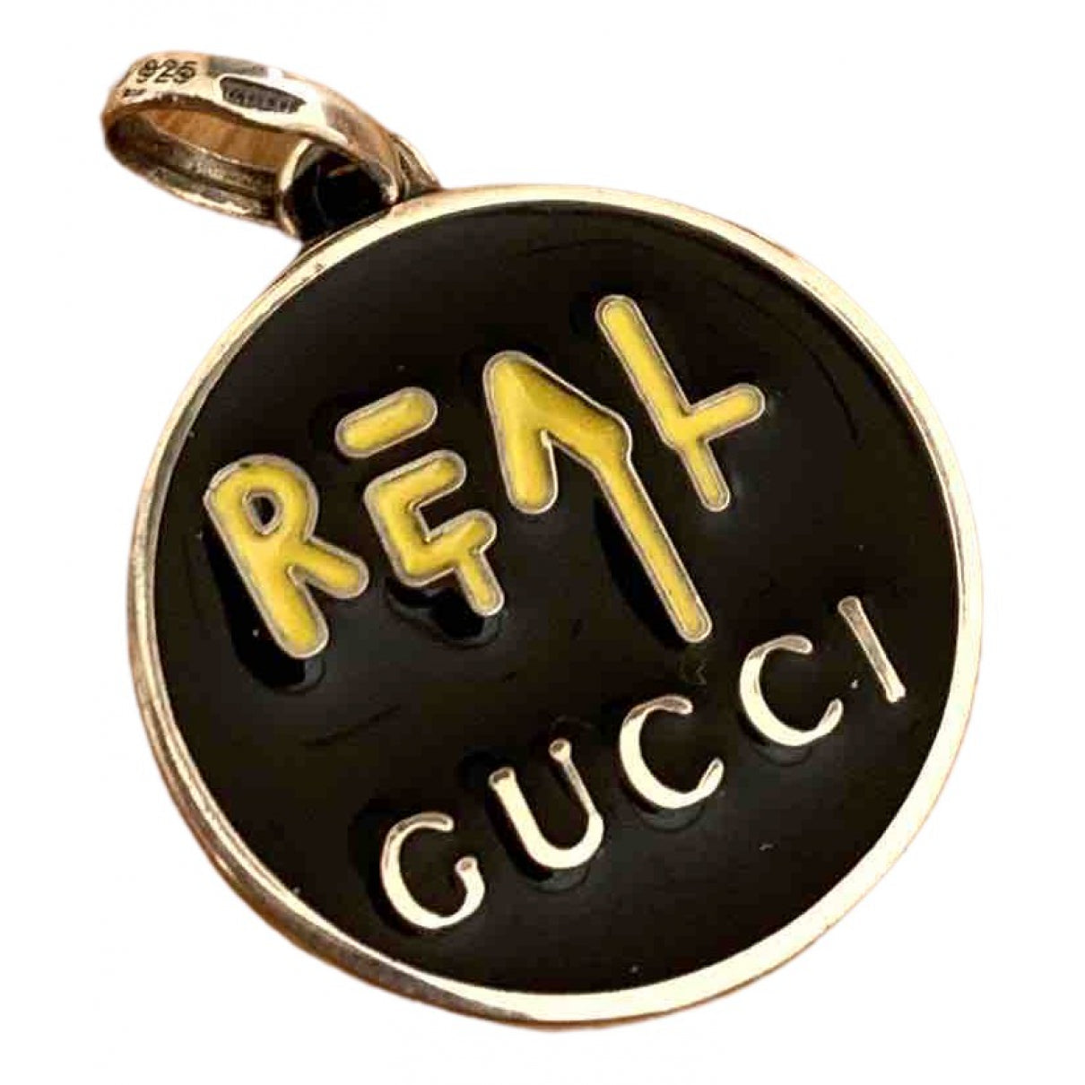 Gucci icon black silver pins & brooches