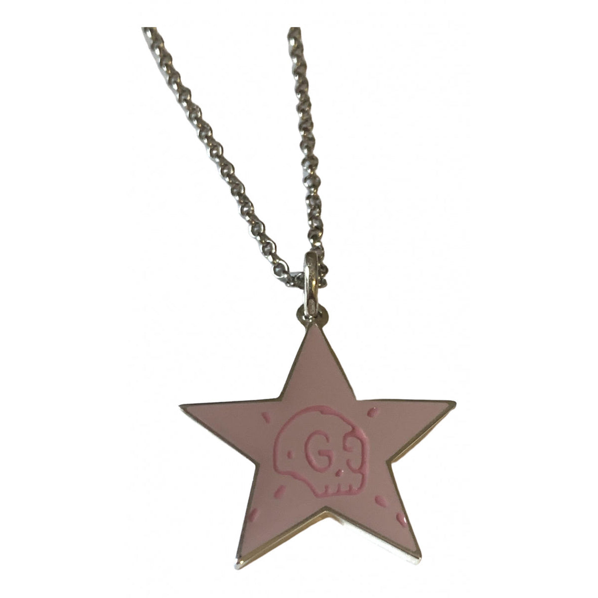 Gucci icon pink silver necklaces