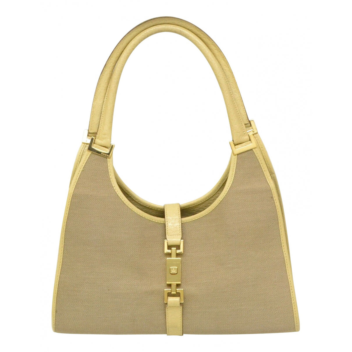 Gucci jackie vintage beige cloth handbag
