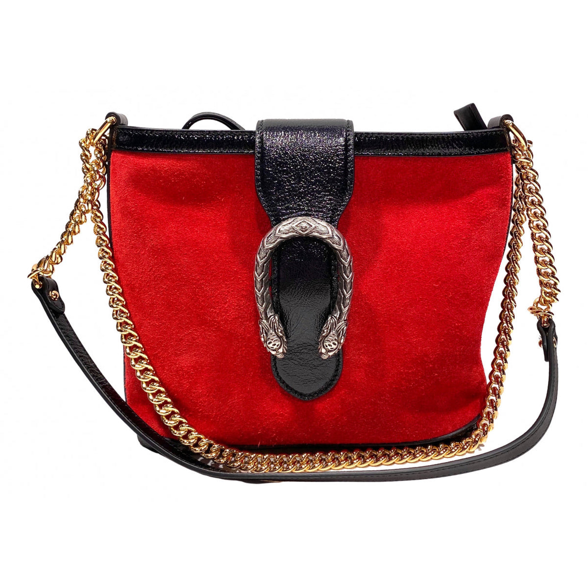 Gucci red suede handbag