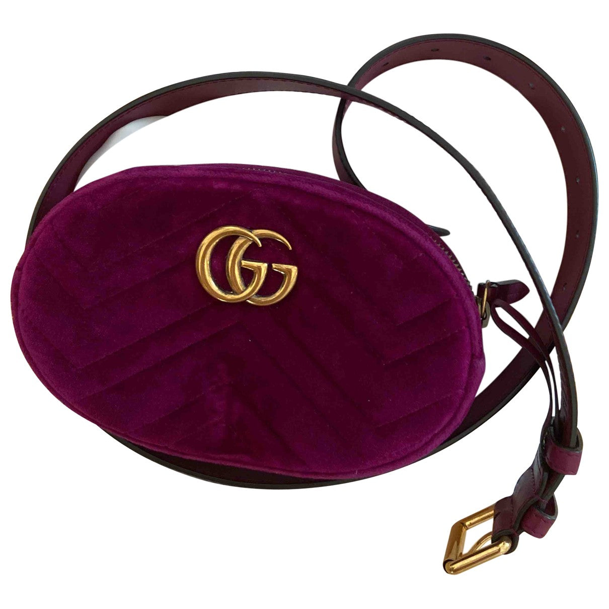 Gucci marmont burgundy velvet clutch bag