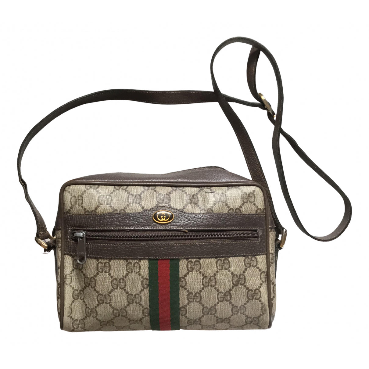 Gucci ophidia brown cloth handbag