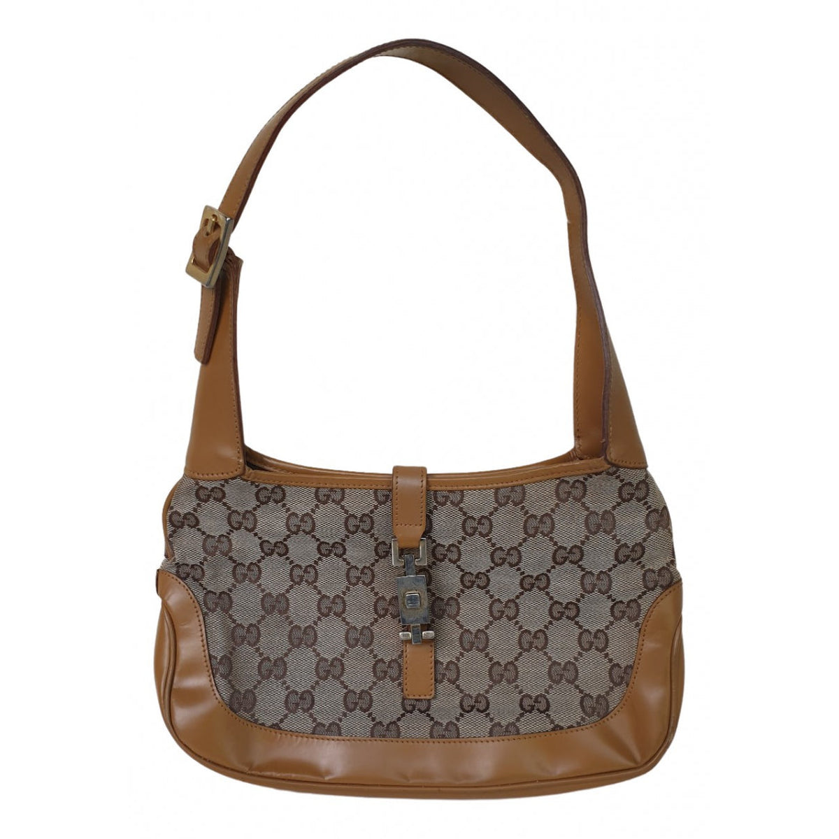 Gucci jackie vintage brown cloth handbag