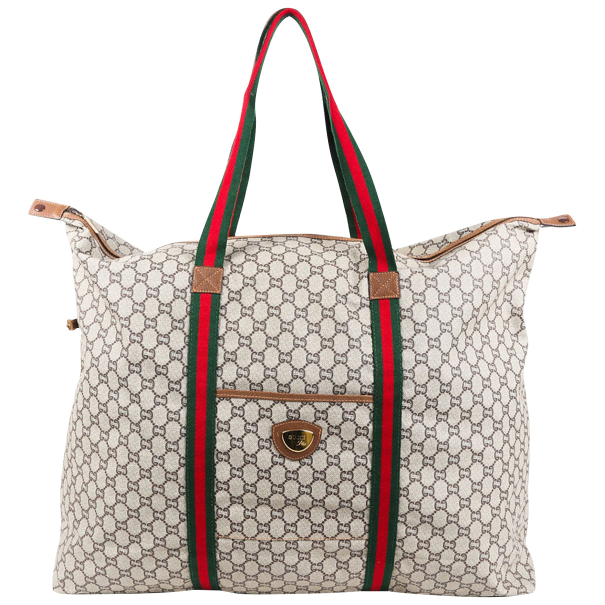 Gucci brown leather travel bag