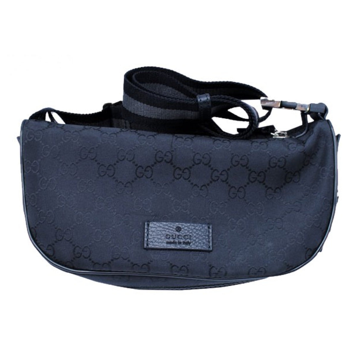 Gucci black cloth clutch bag