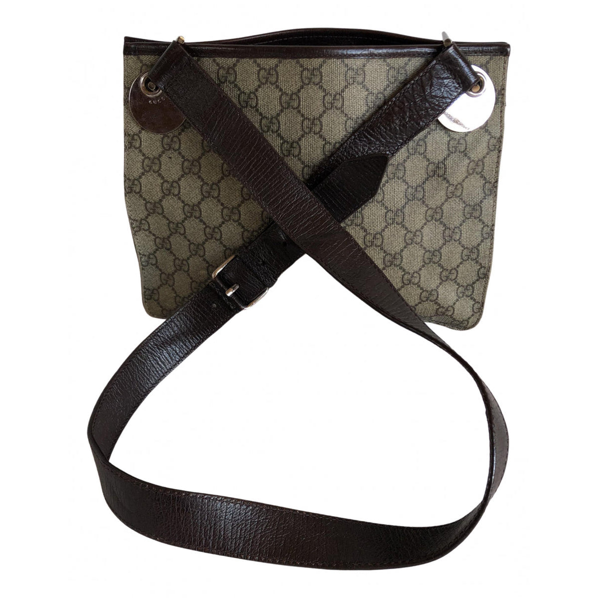Gucci brown cloth handbag