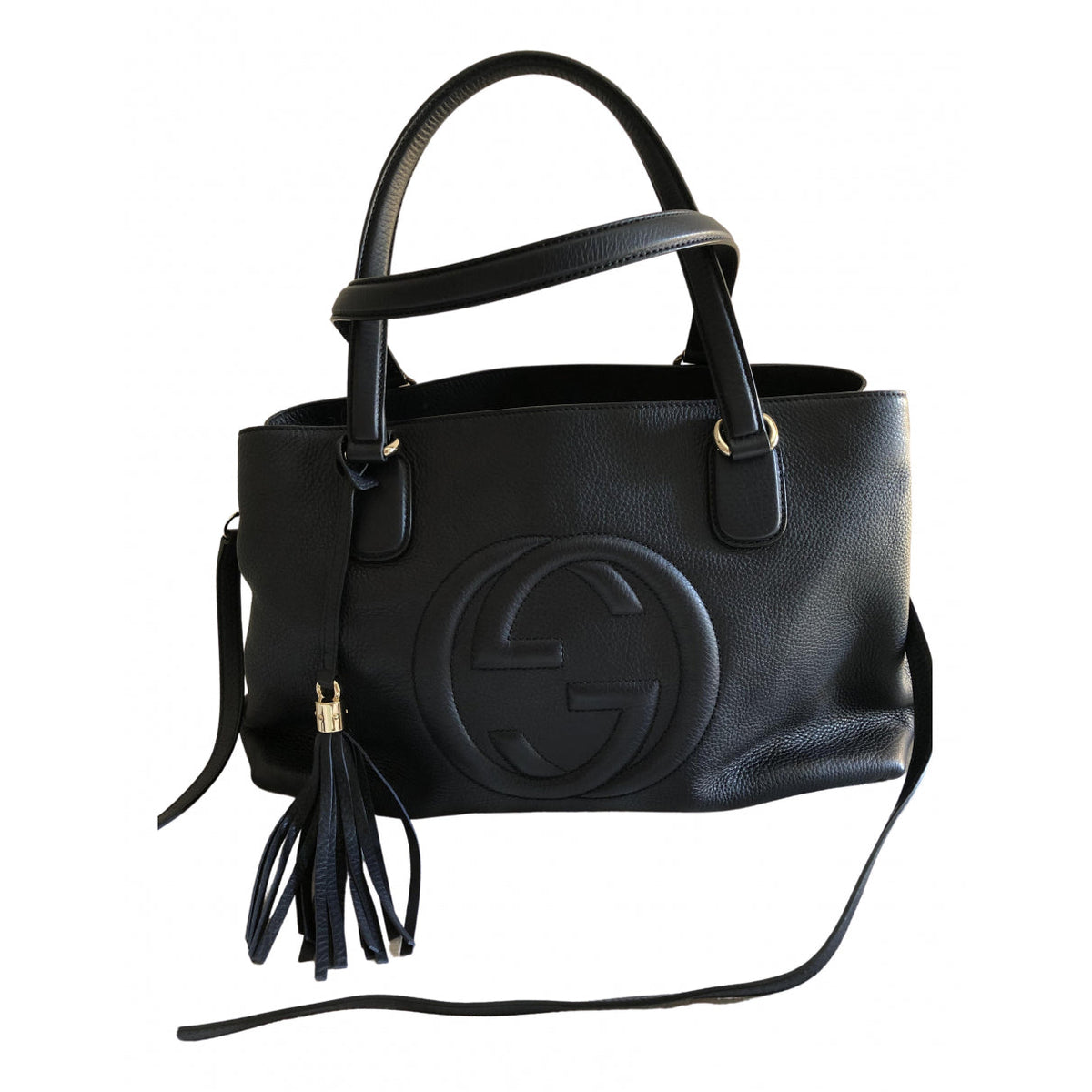 Gucci soho blue leather handbag