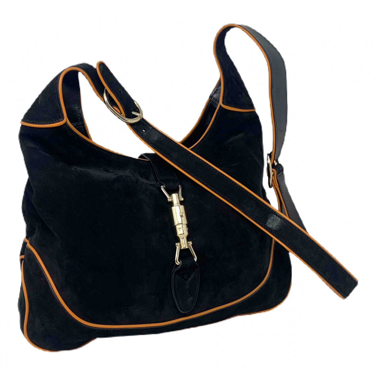 Gucci jackie vintage black velvet handbag