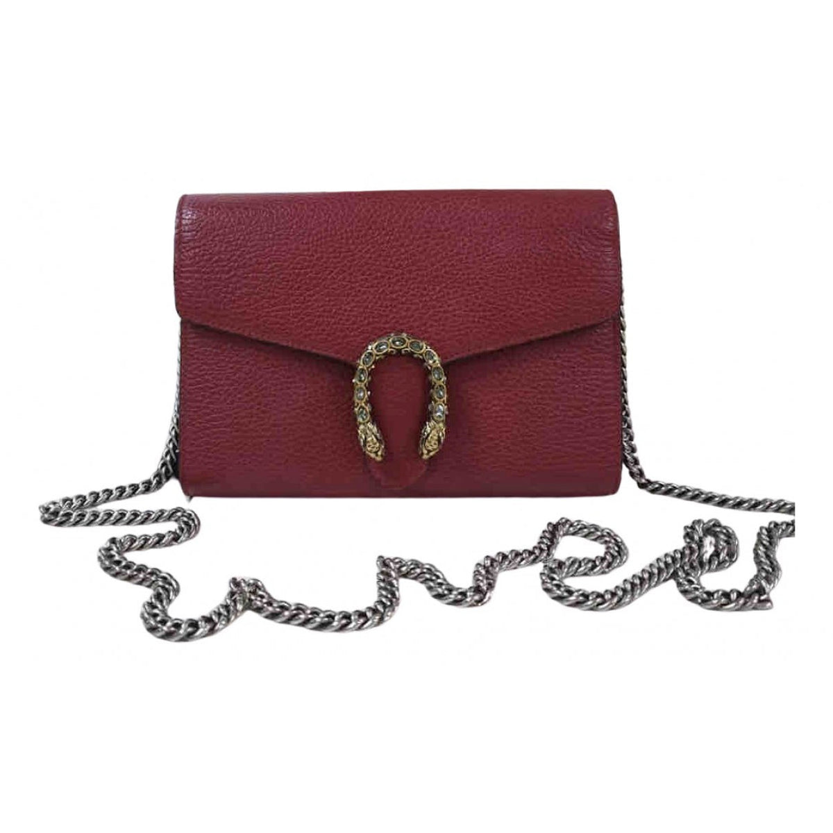 Gucci dionysus red leather handbag