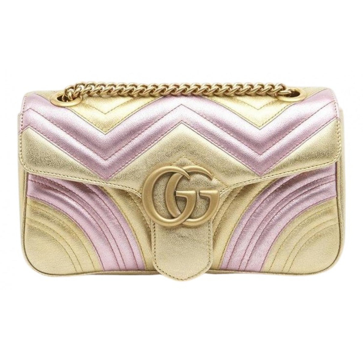 Gucci marmont pink leather handbag