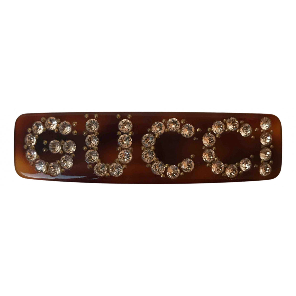 Gucci brown plastic hair accessories