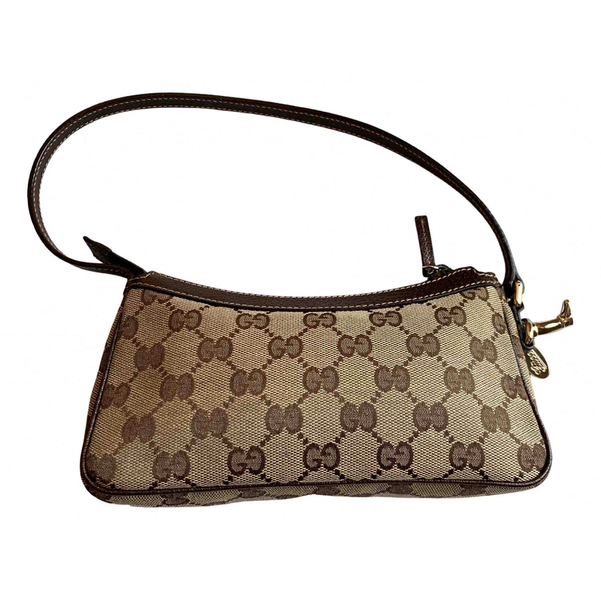 Gucci brown cloth handbag