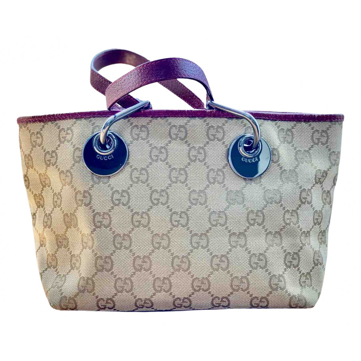 Gucci beige cloth handbag