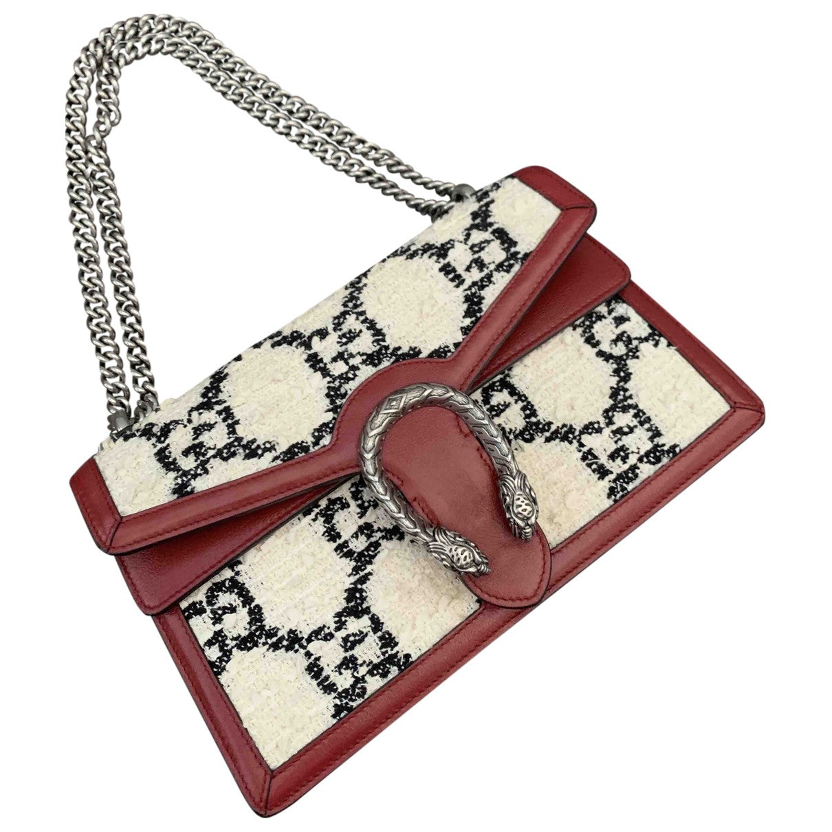 Gucci dionysus red tweed handbag