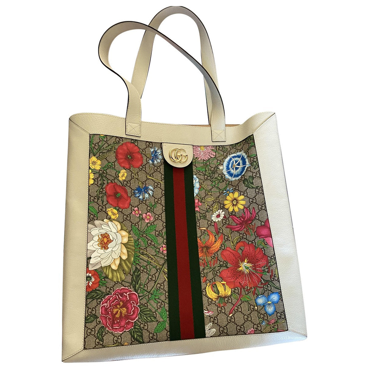 Gucci ophidia beige cloth handbag