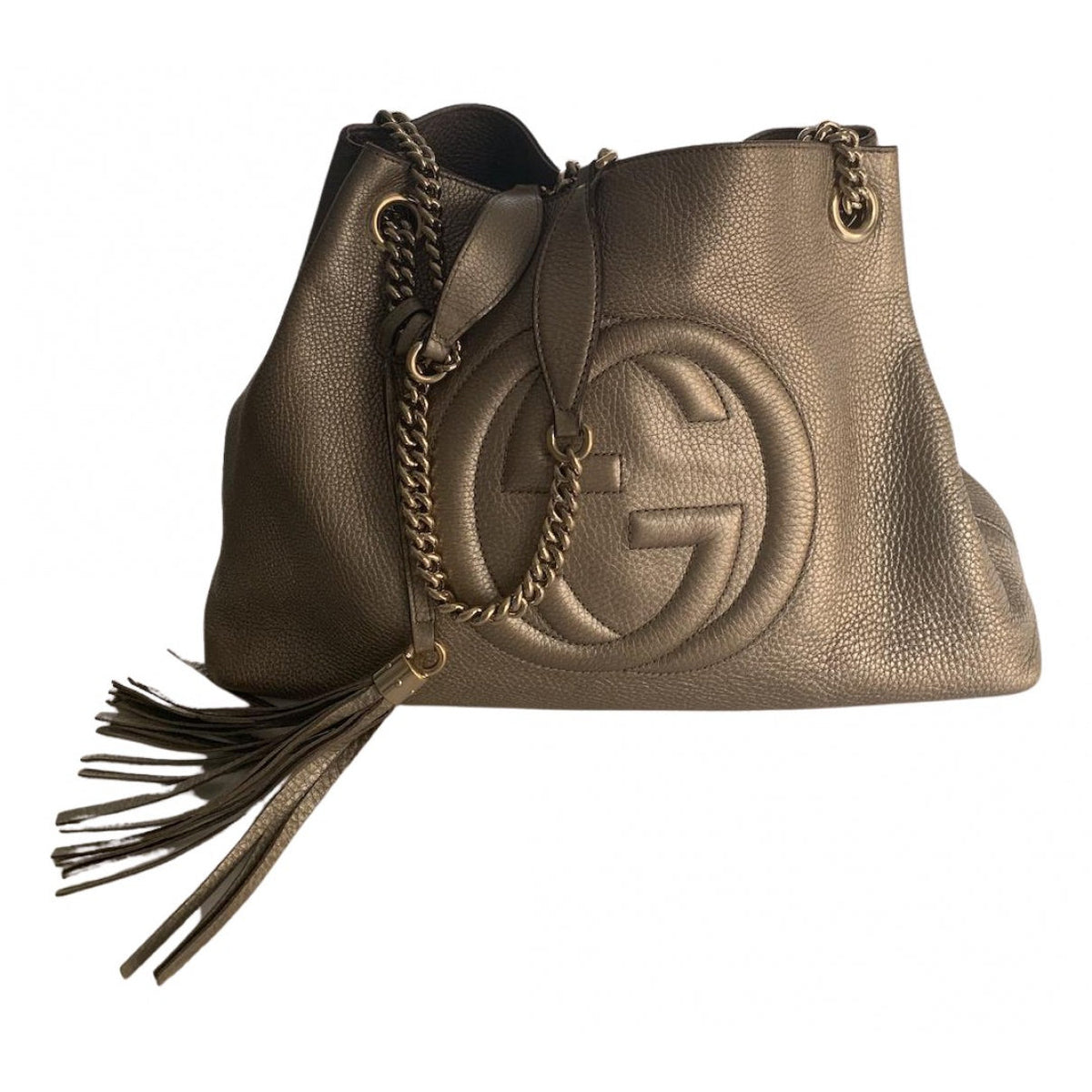 Gucci soho gold leather handbag