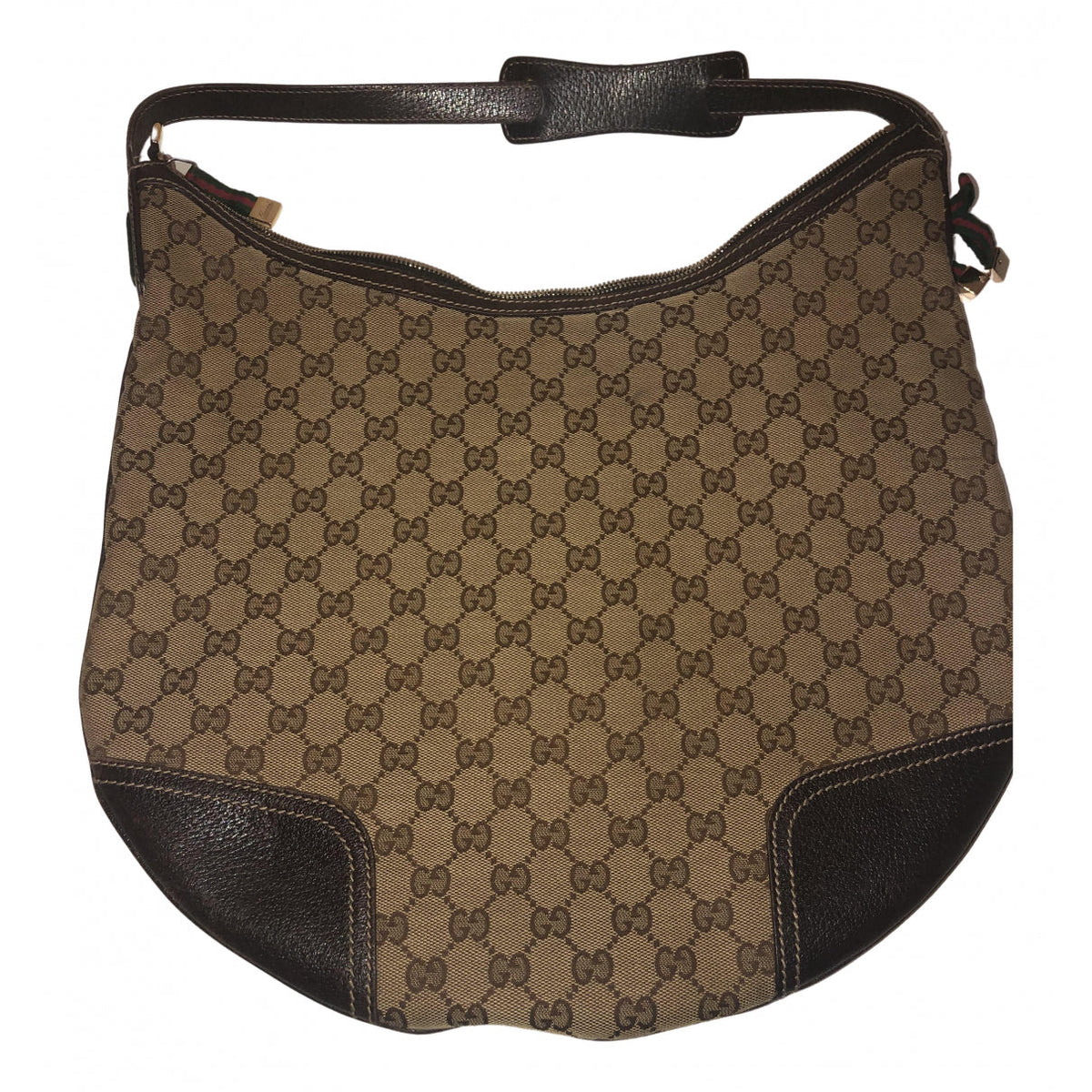 Gucci pelham brown cloth handbag