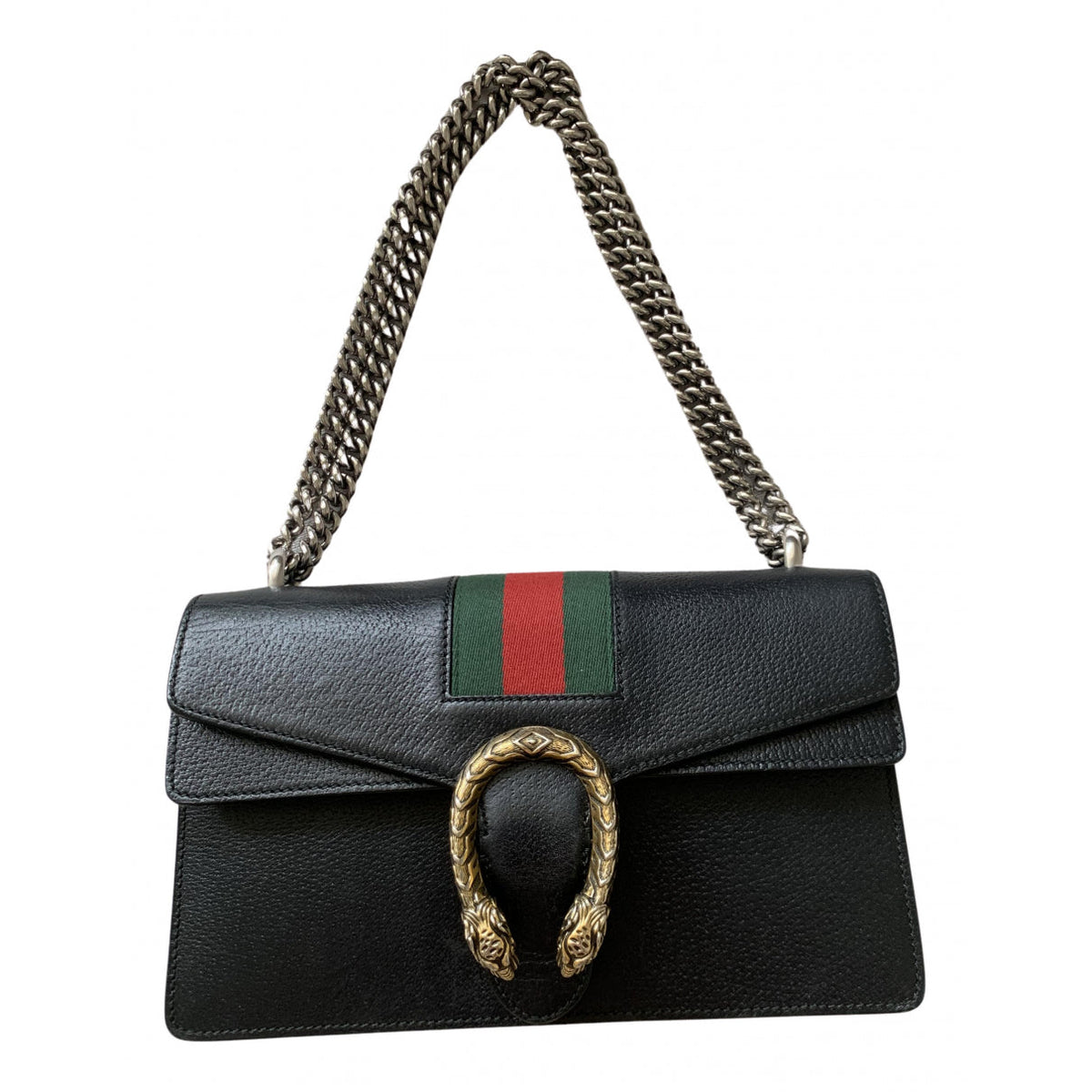 Gucci dionysus black leather handbag