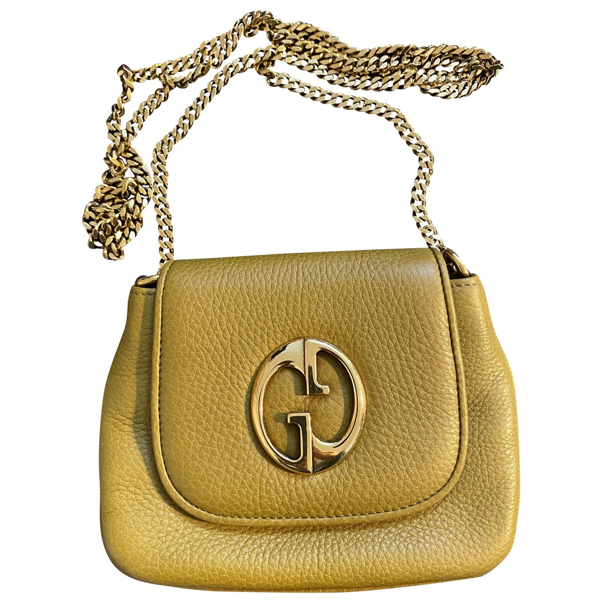 Gucci 1973 yellow leather handbag