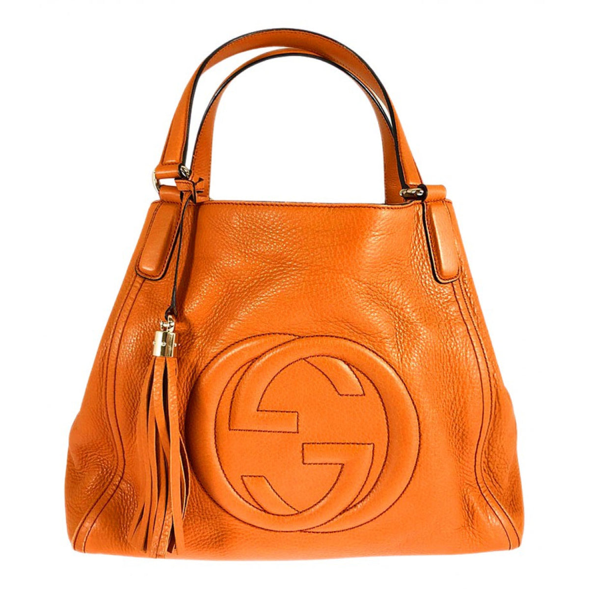Gucci soho orange leather handbag